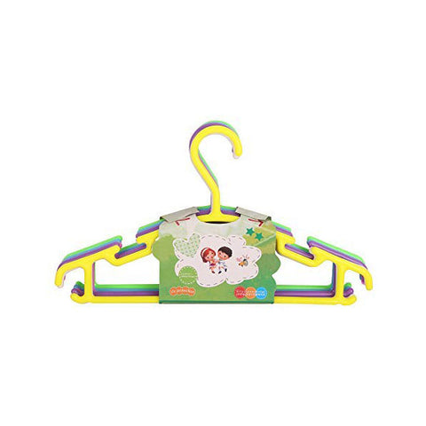 Chinmay Kids Non-Slip Multi Color Tubular Children's Hangers for Kids Baby Infant Toddler with Plastic Hanger Straps (Set of 12)