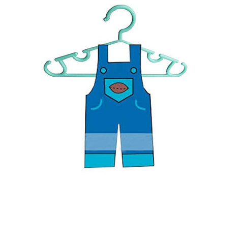 Chinmay Kids Non-Slip Multi Color Tubular Children's Hangers for Kids Baby Infant Toddler with Plastic Hanger Straps (Set of 12)