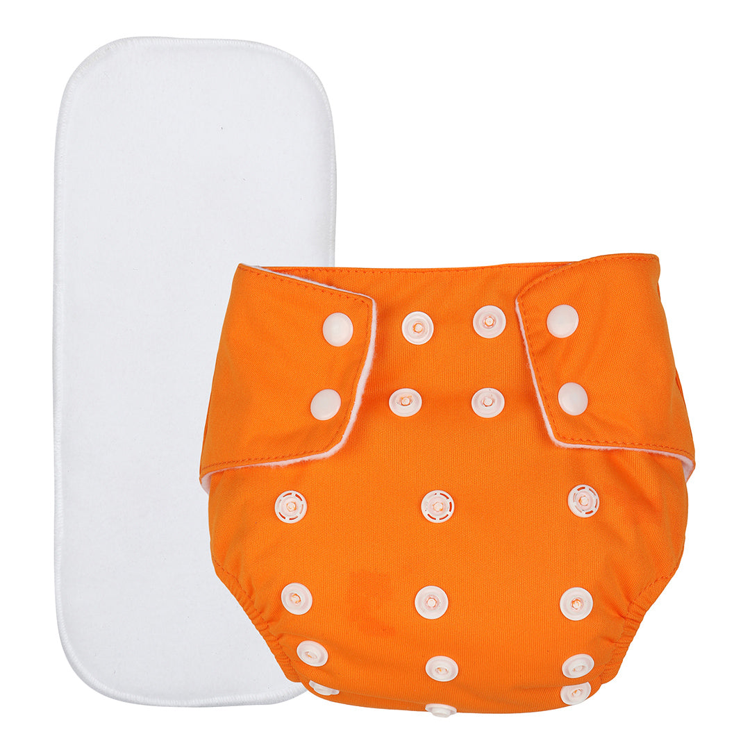 Chinmay Kids Baby Cloth Diaper Adjustable Reusable Washable Printed Button Diaper With Insert for Babies