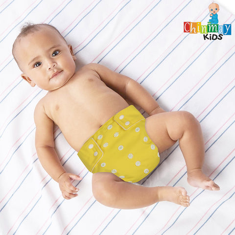 Chinmay Kids Baby Cloth Diaper Adjustable Reusable Washable Printed Button Diaper With Insert for Babies