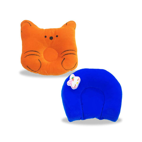 Chinmay Kids Newborn Baby Neck Support Pillow for Head Shaping Nursing Pillow Cat Rai 0-12 Months, Pack of 2