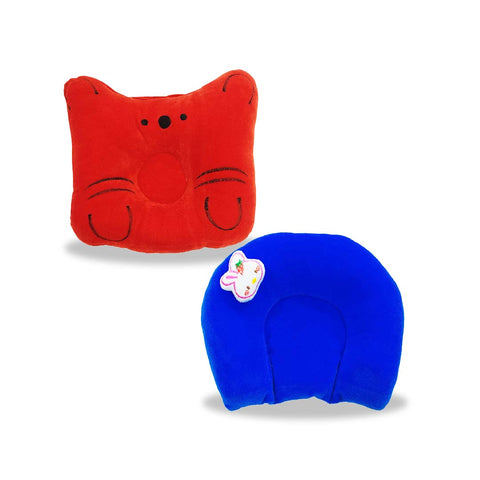 Chinmay Kids Newborn Baby Neck Support Pillow for Head Shaping Nursing Pillow Cat Rai 0-12 Months, Pack of 2