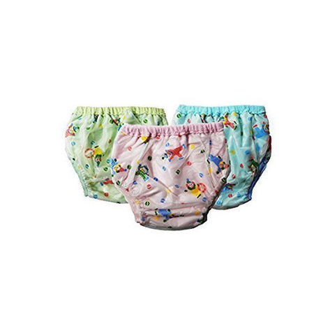 Chinmay Kids Baby Panty for Boys and Girls Reusable Waterproof with Soft Lining Inside Absorbable Plastic Outside- Colorful Print XL Size - Pack of 3