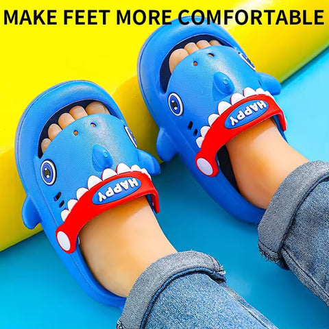 Chinmay Kids Children Cartoon EVA clogs sandals Shark shaped Non-slip Boys Summer Footwear