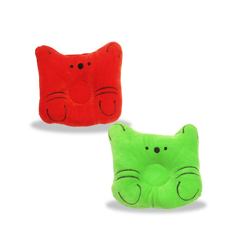 Chinmay Kids Baby Soft Neck Support Pillow for Head Shaping/Shape Supporter Cat Face Pillow Pack of 2