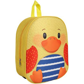 Chinmay Kids Duck 3D Print Polyster Kids School Bag/School Backpack for Kids (Yellow)