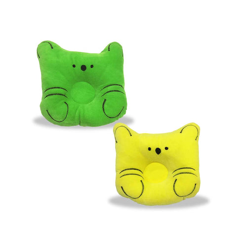 Chinmay Kids Baby Soft Neck Support Pillow for Head Shaping/Shape Supporter Cat Face Pillow Pack of 2