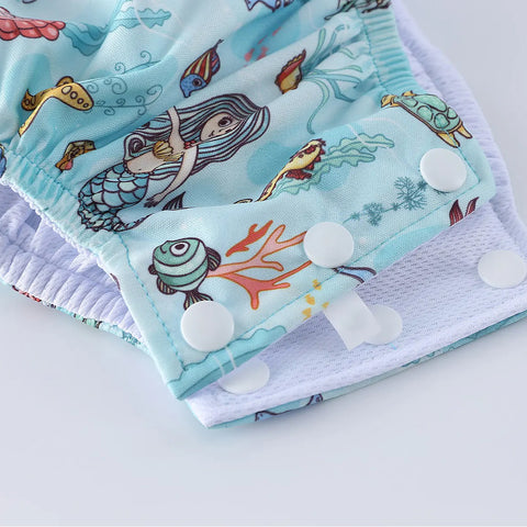 Chinmay Kids Waterproof Swim Diapers - Leakproof & Adjustable for Boys & Girls | Pack of 3 Fun Designs