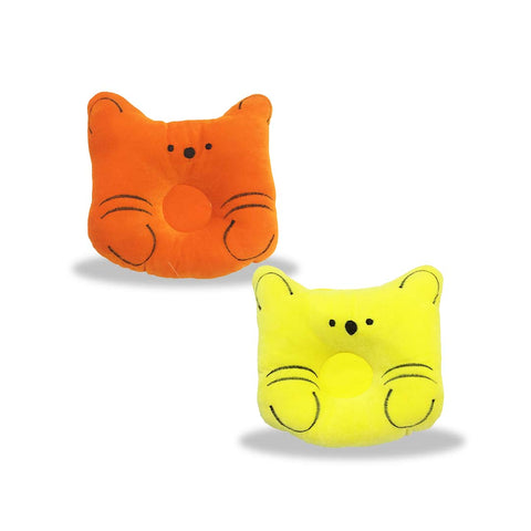 Chinmay Kids Baby Soft Neck Support Pillow for Head Shaping/Shape Supporter Cat Face Pillow Pack of 2