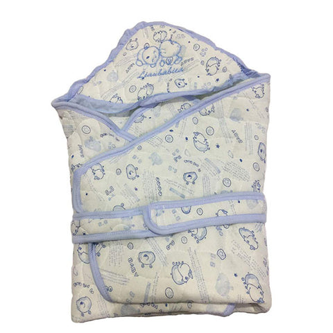 Chinmay Kids New Born Baby Odddna Wrapper Cum Blanket Unisex Sleeping Bag Cum Nest Bag/Snuggle Pod Baby Wrap Swaddle Baby (Blue)