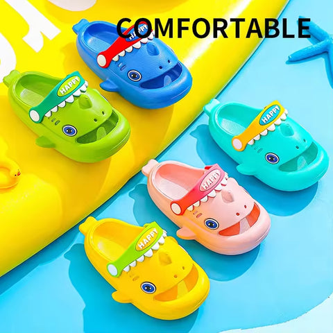 Chinmay Kids Children Cartoon EVA clogs sandals Shark shaped Non-slip Boys Summer Footwear