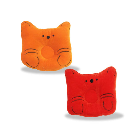 Chinmay Kids Baby Soft Neck Support Pillow for Head Shaping/Shape Supporter Cat Face Pillow Pack of 2